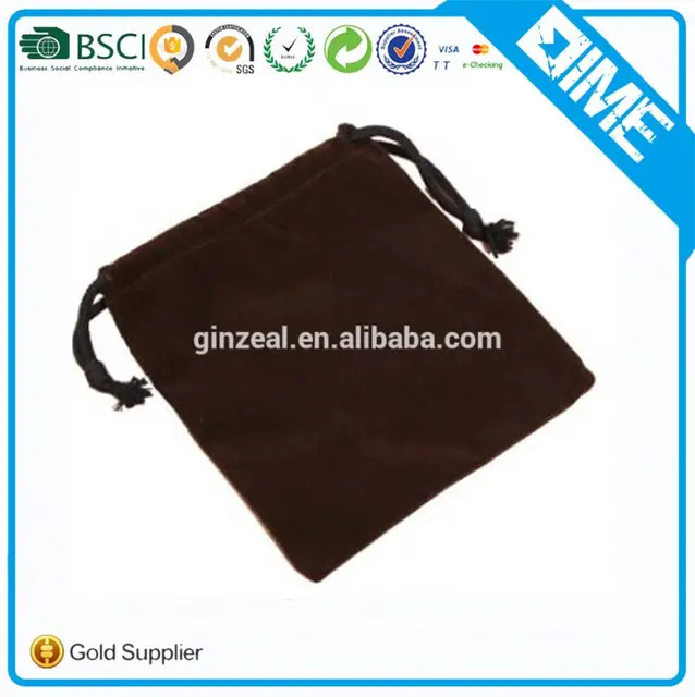 wholesale fabric gift packaging velvet bag for jewelry