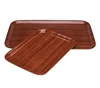 Waterproof tray rectangular wooden pattern fruit serving food plate