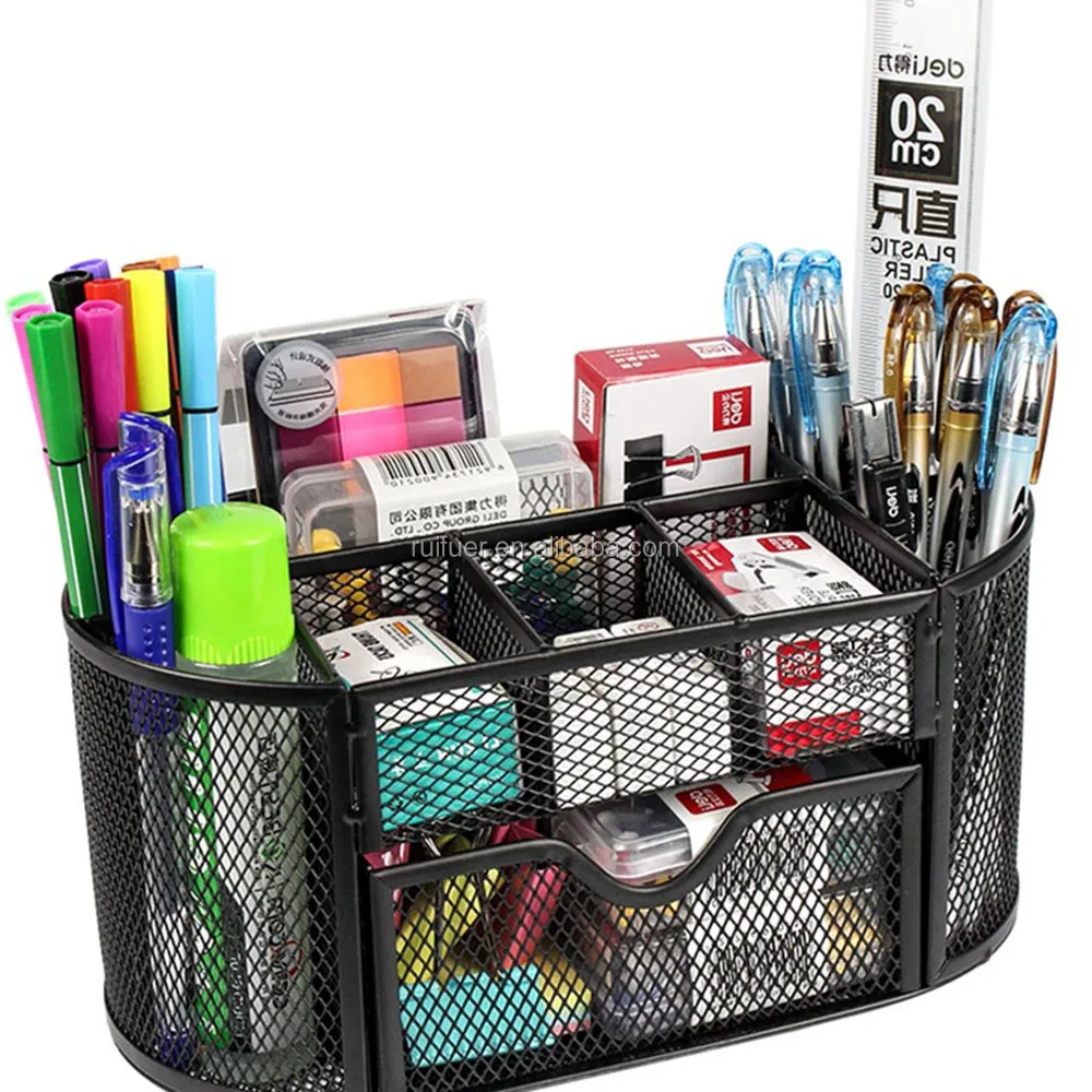 metal mesh pen desk organizer.jpg