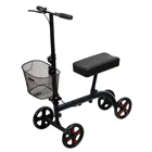 folding handicapped knee scooter walker with basket for disabled people