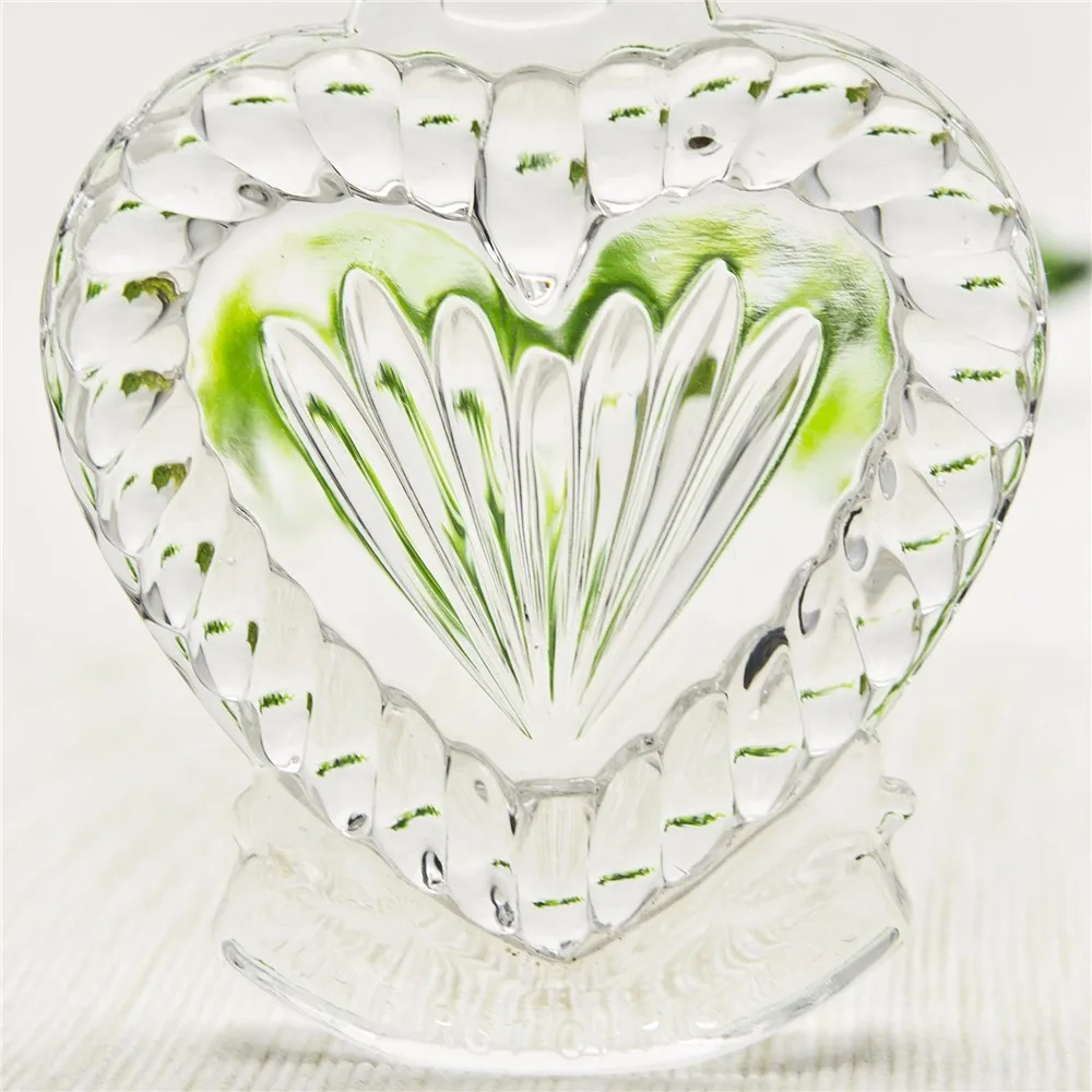 clear glass home decoration heart shape wedding souvenir gift