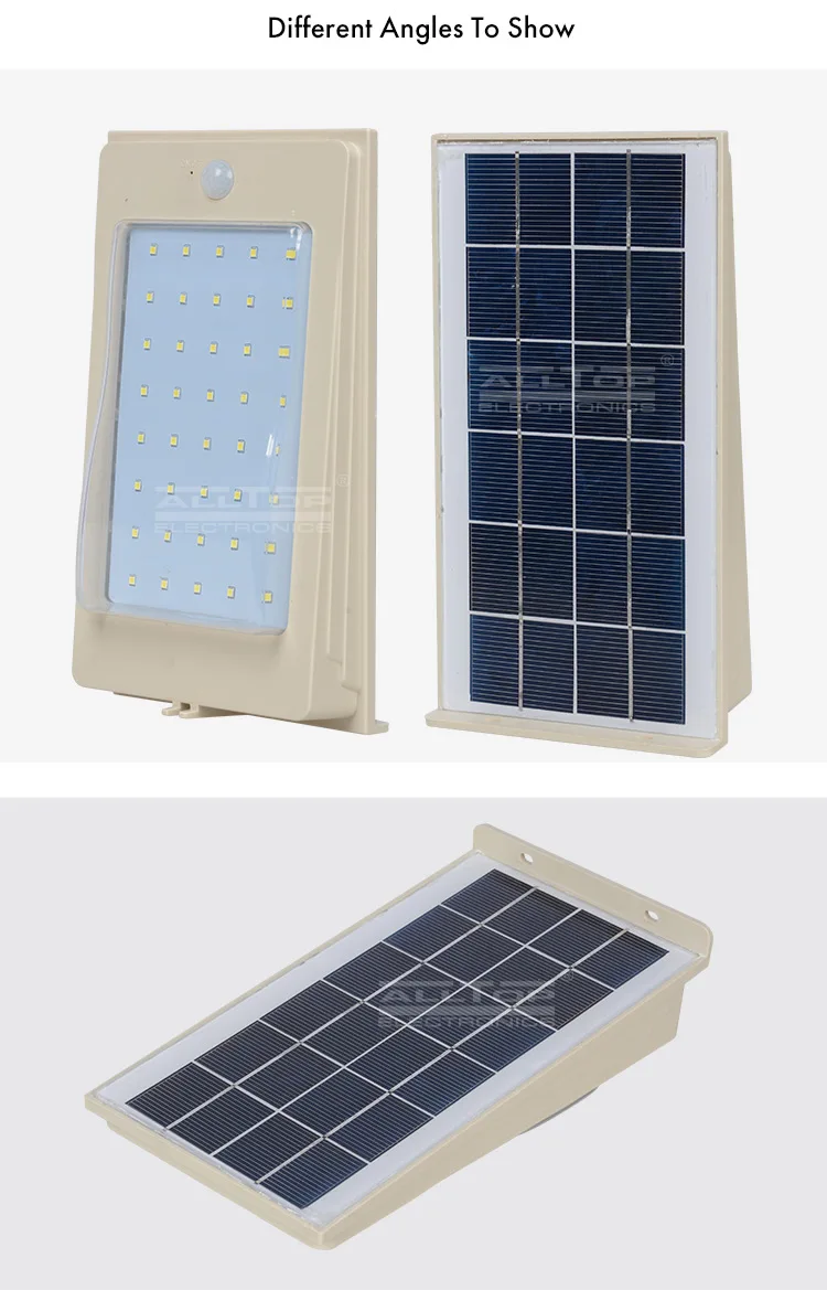 Custom designs industrial IP65 4w solar outdoor fancy wall light