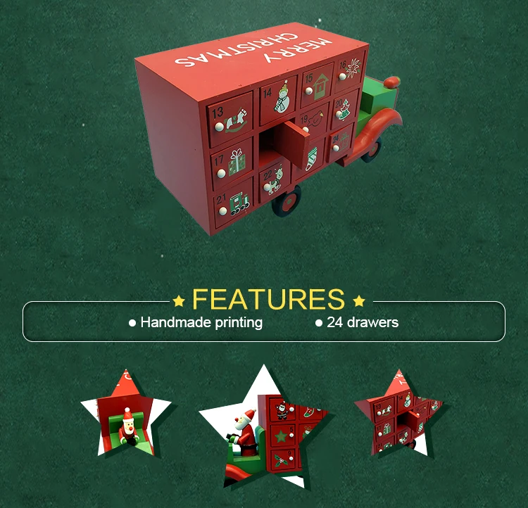 24 days gift box decorations christmas for children