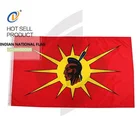 Factory direct supply human red indian national polyester flag national