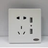 Cheap price quick charge 2 USB port cell phone wall socket wall switch socket