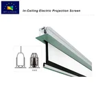 200 inch High quality luxurious In-Ceiling electric projector screen Motorized with remote controlled