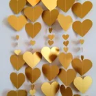 Gold Heart Garland Wedding Garland Engagement Decoration Bridal Shower Bunting Wedding Party bachelorette kit