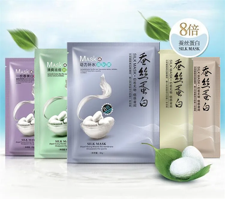 private label 100% natural silk Protein whitening Shiny Moisturizing Oil Control silk facial mask
private label 100% natural silk Protein whitening Shiny Moisturizing Oil Control silk facial mask