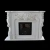 Customized Western style cultured marble fireplace surround for decoration