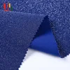 Royal blue polyester rayon spandex ponte roma glitter metallic stretch lurex fabric