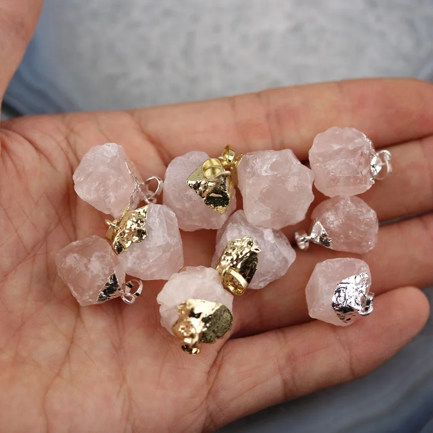 AM-YDSS108 Natural Pink Rose Quartz Nugget Stone Drop Earring Pendant, As picture
AM-YDSS108 Natural Pink Rose Quartz Nugget Stone Drop Earring Pendant, As picture