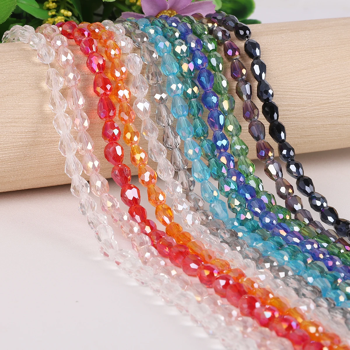 High Quality 18 colors 4x6mm Crystal Teardrop Shape Beads Glass Beads Loose Spacer Round Beads For Jewelry Making DIY
High Quality 18 colors 4x6mm Crystal Teardrop Shape Beads Glass Beads Loose Spacer Round Beads For Jewelry Making DIY