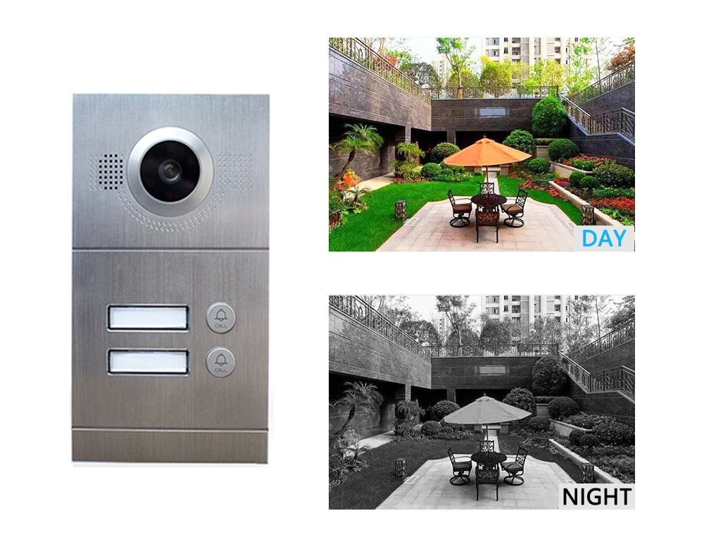 Save 20% White & Silver Video Intercom Doorbell System With Release Function