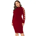 women Pencil dresses skirt red color plus size dresses