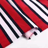 Striped custom print stretch 100% combed cotton jersey fabric wholesale for long sleeve shirt