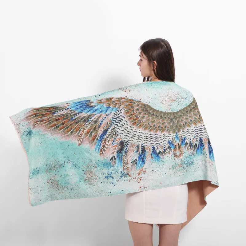 winter autumn Animal Wing Shawl Cashmere Novelty Designer Scarf For Women Fashionable Green color
winter autumn Animal Wing Shawl Cashmere Novelty Designer Scarf For Women Fashionable Green color