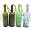 Hot sale unique design led light glass wine bottles with string for bar decoration gift