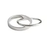 Wholesale finger personalized pure band plain double women 925 sterling silver ring