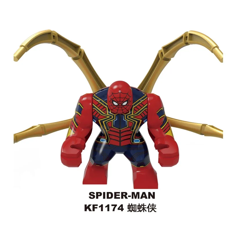 Gran tamaño de bloques de construcción de figuras de acción Spiderman Juguetes