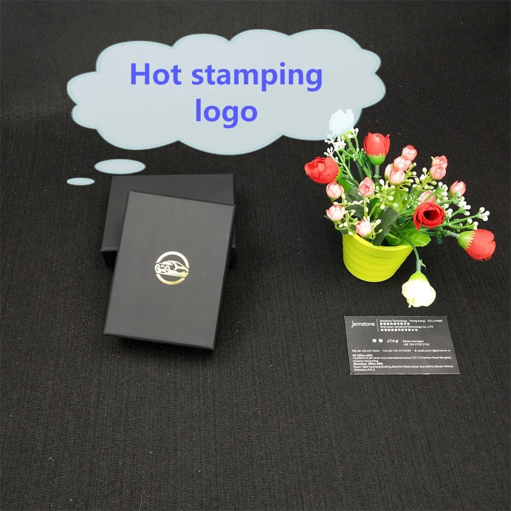 coated custom hot stamping foil foam velvet insert gift box with