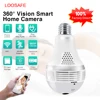 New design 960p hidden spy camera light bulb 1.3mp wifi bulb camera 360 degree