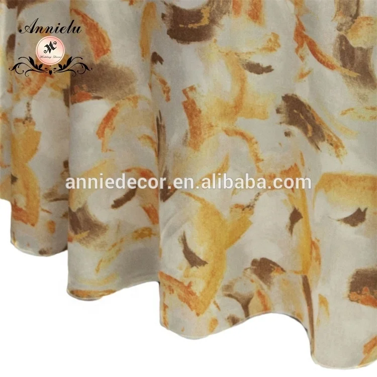 New design polyester printed fish pattern tablecloth table cover for wedding decoration