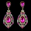 Luxury fashion jewellery 2019 hot sale new arrival statement earrings drop rhinestone earrings for women