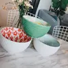 Ready Made Ceramic Hand Painted Bowls with embossment for sale