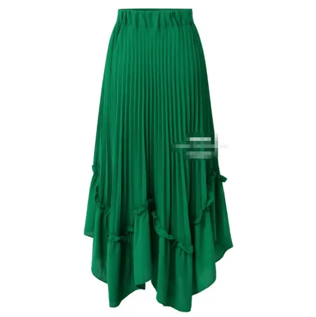 LM6717Q chiffon long skirts high waist pleated skirts fashion lady maxi skirts, White/black/green
LM6717Q chiffon long skirts high waist pleated skirts fashion lady maxi skirts, White/black/green