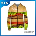 Polyester Cotton Full Zipper Pullover Hoodie Men's Custom Sublimation Sweatshirt