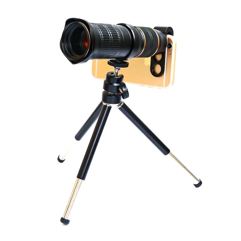 

With tripod remote control Mobile Phone Lenses 18X - 30X Telephoto Monocular Zoom Camera Lens for iPhone X for Samsung s10