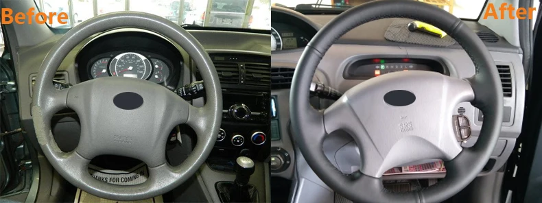 MEWANT-Black-Artificial-Leather-Car-Steering-Wheel-Cover-for-Hyundai-Tucson-2006-2014-14-6