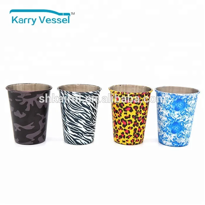 Custom 16oz Drinking Tumbler 304 Single Wall Stainless Steel Pint Cups