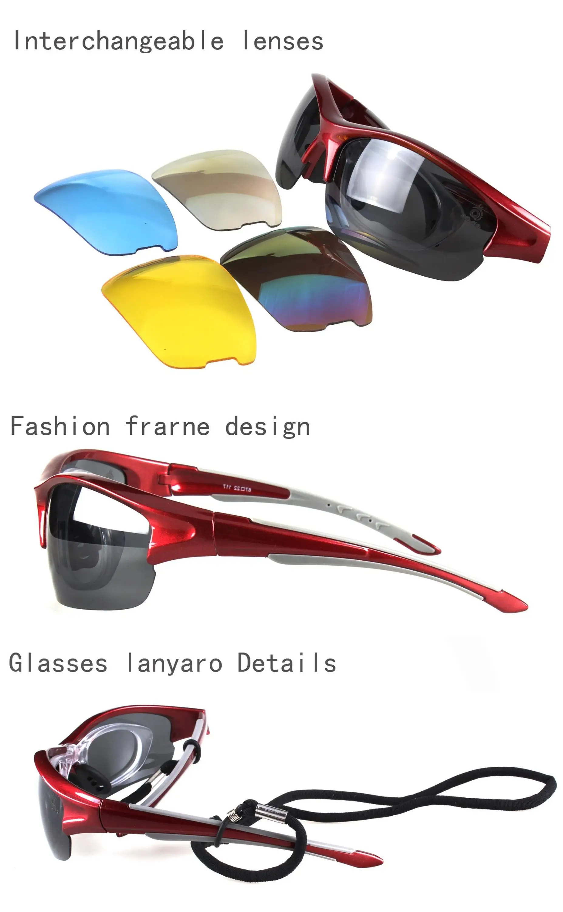 2019 Oem Optical Inserts Cycling Glasses 5 Lens Prescription