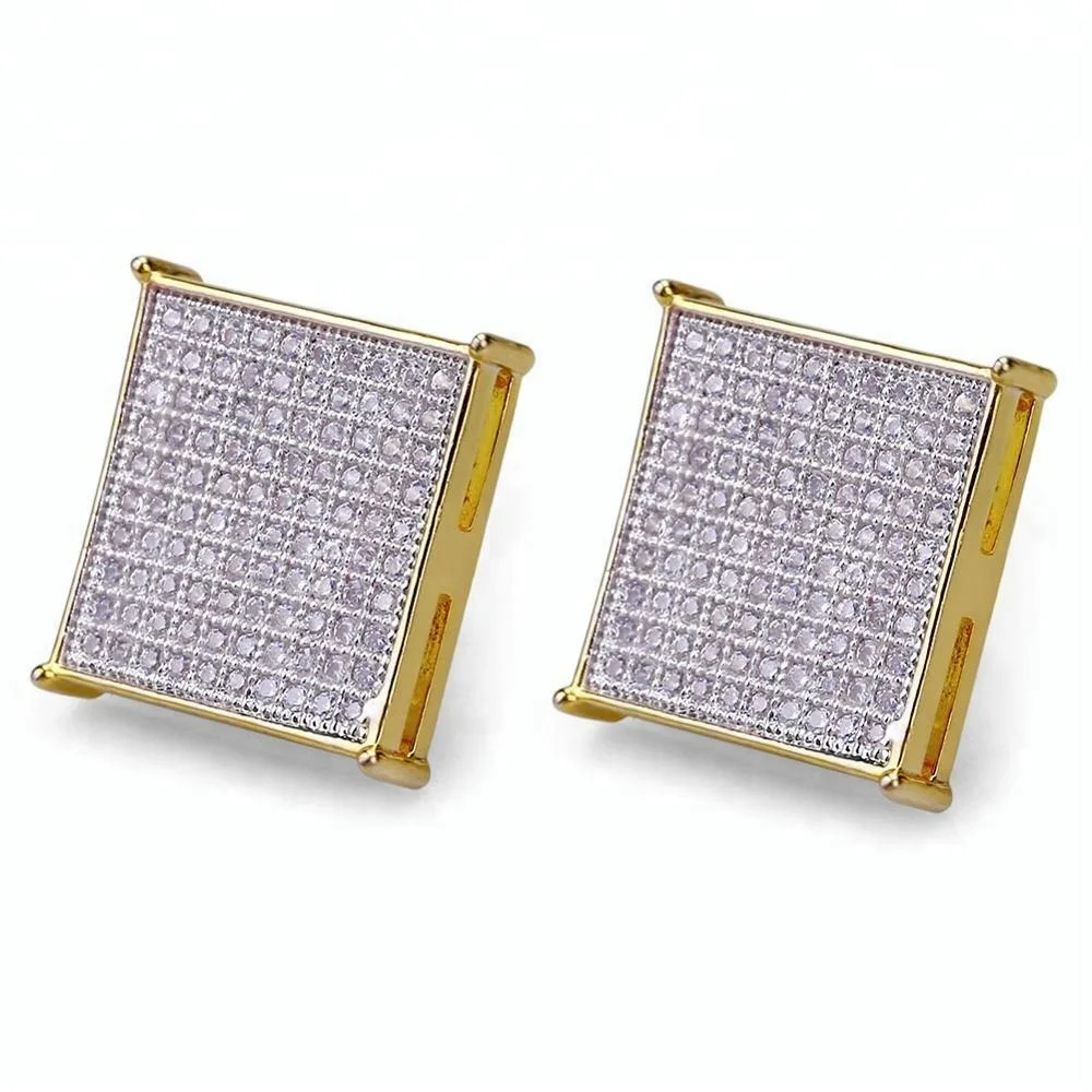New Square Men's Hip Hop Stud Jewelry Earrings Factory Direct Sale For Zircon Earring
New Square Men's Hip Hop Stud Jewelry Earrings Factory Direct Sale For Zircon Earring