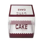 foldable pet plastic clear cake box packing