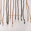 NM19666 Boho Fashion Jewelry Crystal Point Pendant Leather Lariat Necklaces For Women