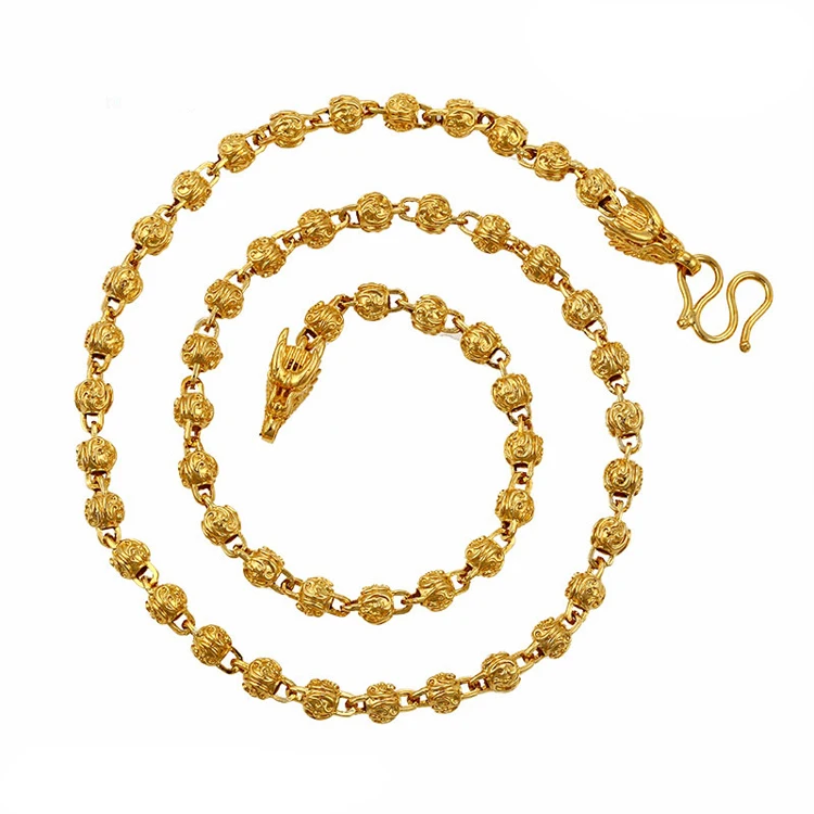 xuping jewelry dubai fashion necklace wholesale 24K gold bead chain necklace for women
xuping jewelry dubai fashion necklace wholesale 24K gold bead chain necklace for women