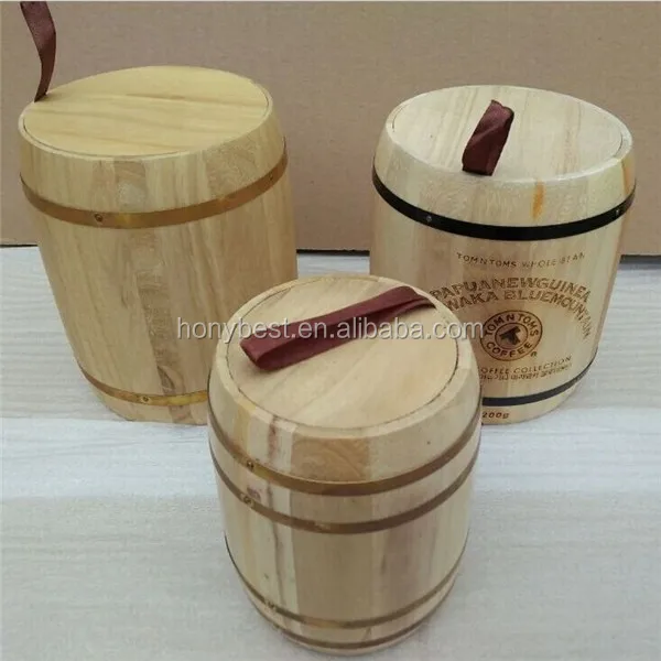 Wholesale Old Look Antique Mini Wooden Keg Barrels with Metal Handle HY1171.jpg
