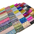 DIY Material Chunky Glitter vinyl Fabric pvc pu Leather Sheets Paper A4
