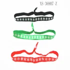 Mini Women Girls Custom Silver Printed Logo Elastic Ribbon Knot Hair Head Band