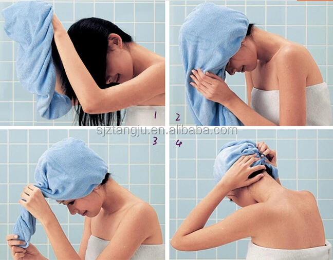 microfiber hair turban wrap towel 201