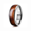 8mm Titanium Wedding Band Engagement Ring Rosewood Wood for Men Jewellery Sliver