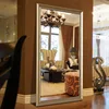 Full Size Stylish Elegant Floor Standing Dressing Mirror With Antique Mirror