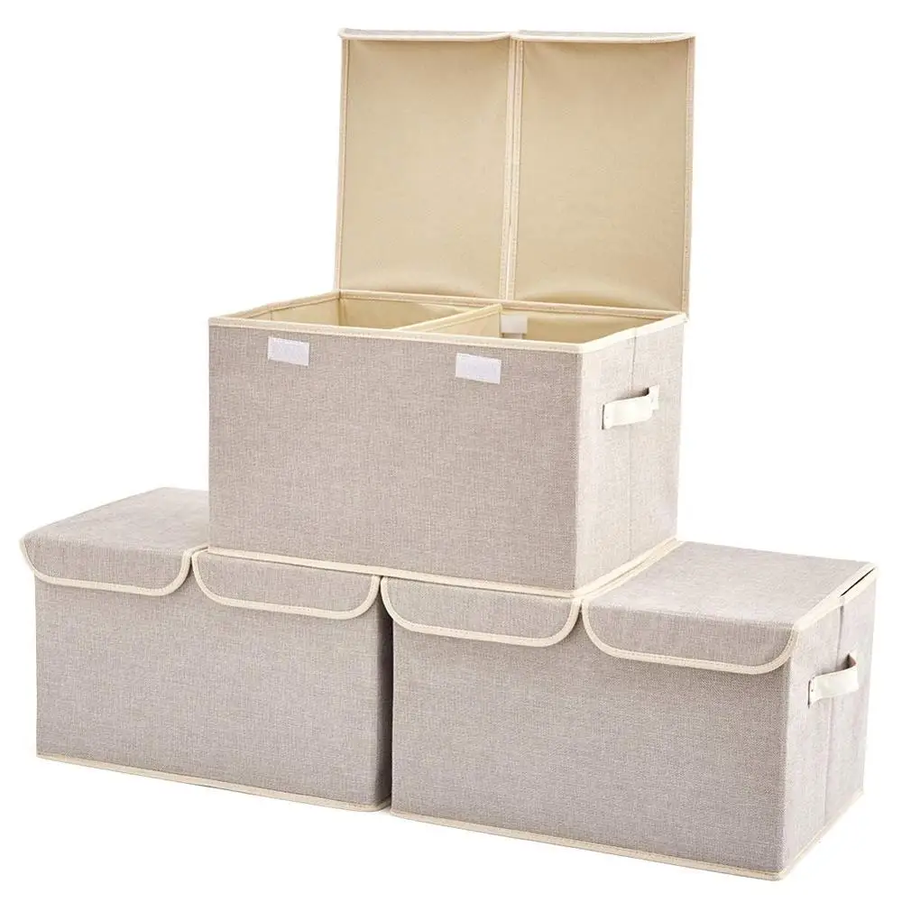 Collapsible 3 Packed Large Storage Boxes Fabric Foldable Storage Cubes Bin Baby Nursery Toy closet organizer Household Storage
Collapsible 3 Packed Large Storage Boxes Fabric Foldable Storage Cubes Bin Baby Nursery Toy closet organizer Household Storage