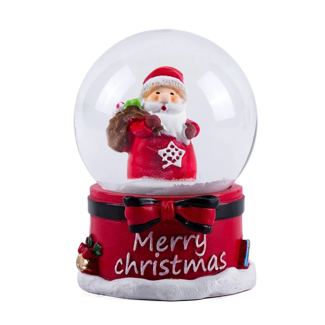 crafts santa claus sculptured resin water ball christmas gifts