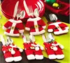 Christmas good quality table decoration, knife and fork cutlery set,small clothes and pants