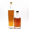 750ml square shape super flint cork top gin glass bottle