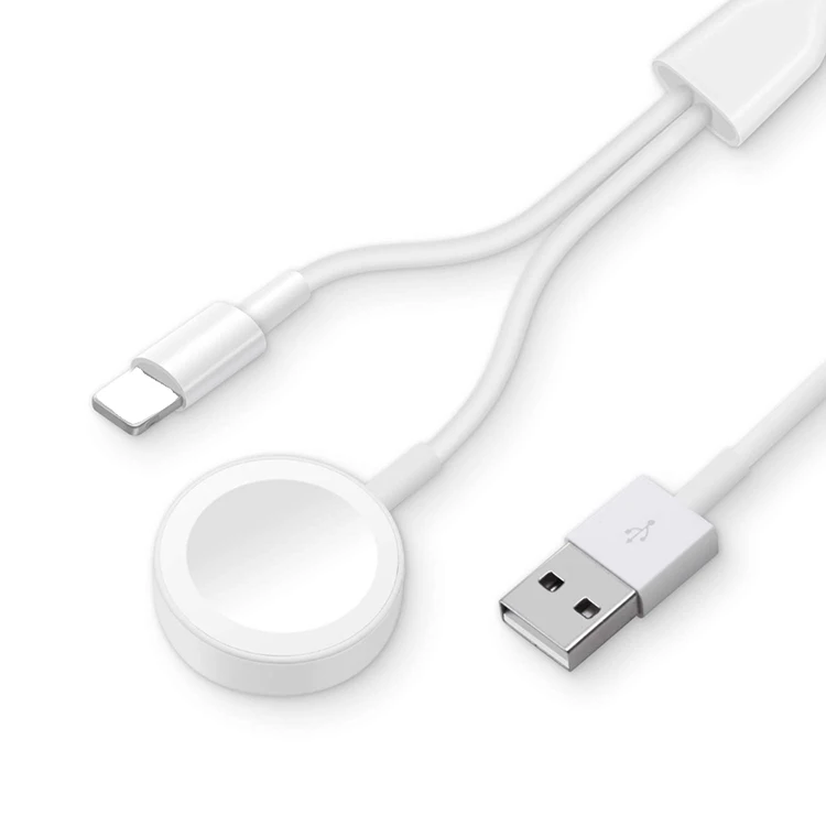 2 in 1 Charging Cable with Magnetic Portable Charger Pad For Smart Phone For Apple Watch Series 4/3/2/1, White
2 in 1 Charging Cable with Magnetic Portable Charger Pad For Smart Phone For Apple Watch Series 4/3/2/1, White