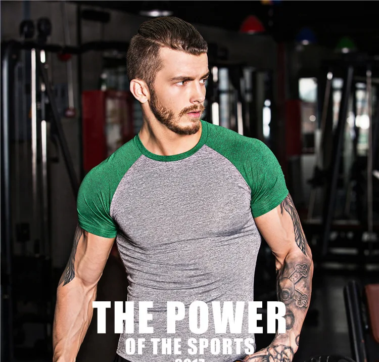 Mens Compression tight t shirt Sport Workout Fitness Training Gym Wear, Green/blue/pink/grey
Mens Compression tight t shirt Sport Workout Fitness Training Gym Wear, Green/blue/pink/grey